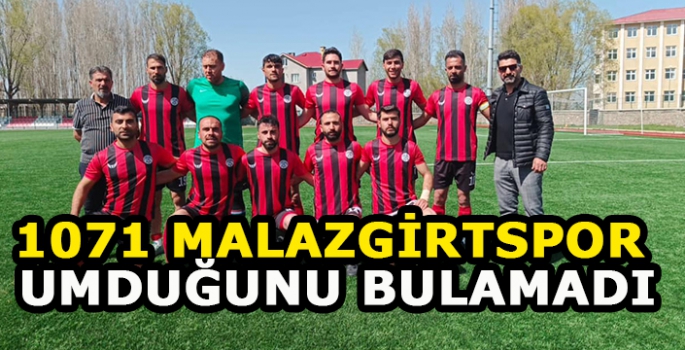 1071 Malazgirtspor zorlu deplasmanda umduğunu bulamadı