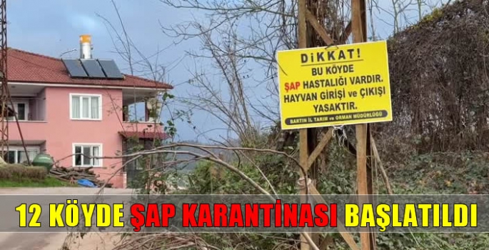  12 köyde şap karantinası başlatıldı