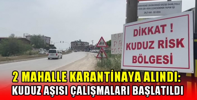 2 mahalle karantinaya alındı: Kuduz aşısı çalışmaları başlatıldı