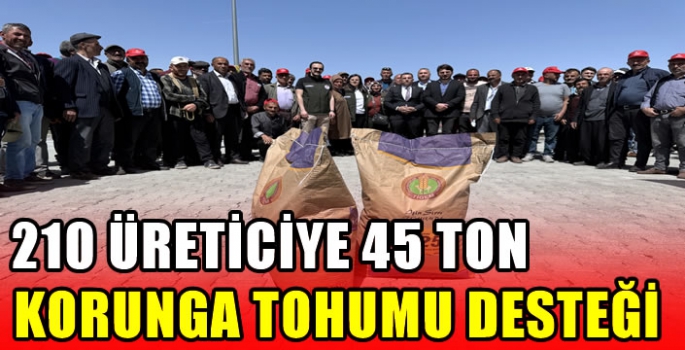 210 üreticiye 45 ton korunga tohumu desteği