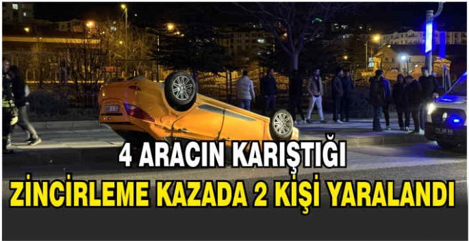 4 aracın karıştığı zincirleme kazada 2 kişi yaralandı