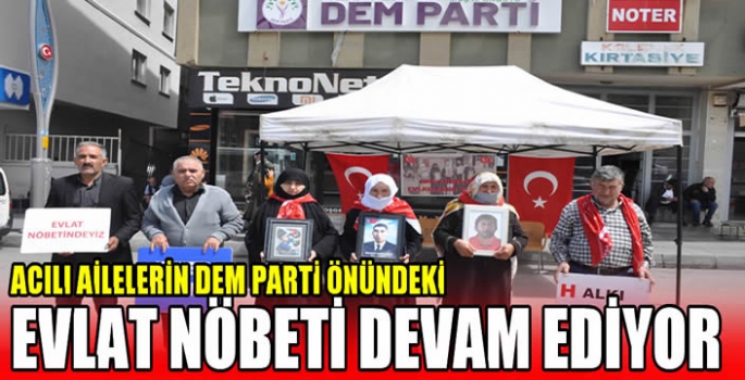 Acılı ailelerin DEM Parti önündeki evlat nöbeti devam ediyor