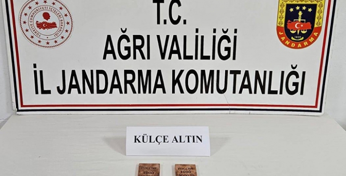 Ağrı'da 2 kilogram külçe altın ele geçirildi