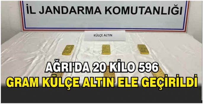 Ağrı'da 20 kilo 596 gram külçe altın ele geçirildi