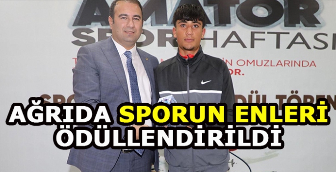 Ağrı'da amatör sporun enleri ödül töreni gerçekleştirildi