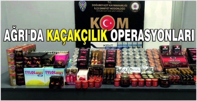 Ağrı'da kaçakçılık operasyonları