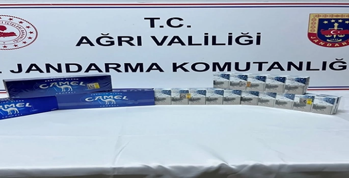 Ağrı'da yol kontrolünde kaçak sigarayla yakalanan 4 şüpheli gözaltına alındı