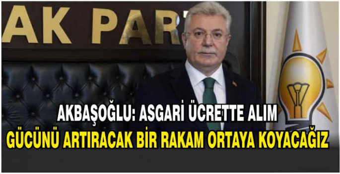 Akbaşoğlu: Asgari ücrette alım gücünü artıracak bir rakam ortaya koyacağız