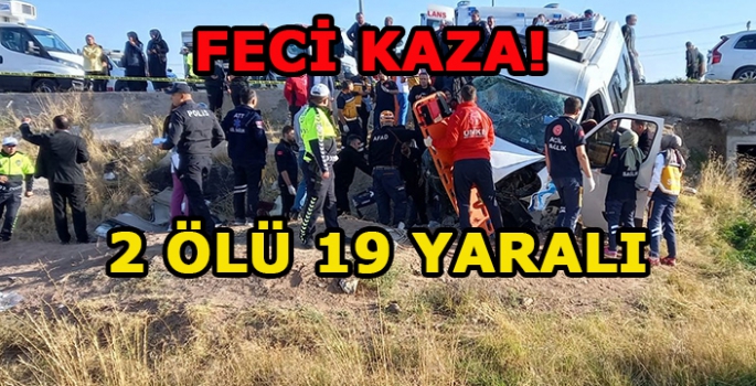 Aksaray-Ankara yolunda kaza: 2 ölü, 19 yaralı