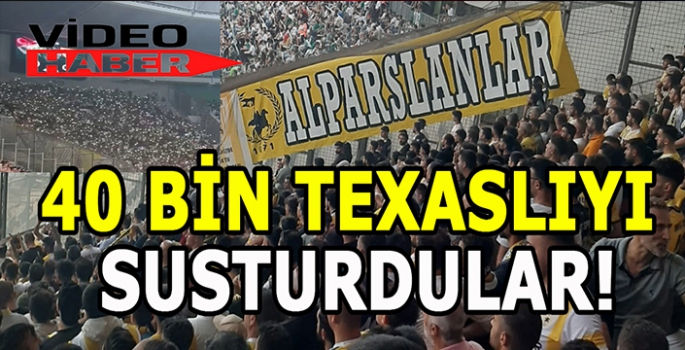 Muş spor taraftar grupları olan Sarı Maraton ve Alparslanlar 40 bin Texaslıyı susturdu! Muşspor taraftarı unutulmaz bir an yaşattı