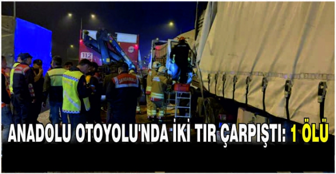 Anadolu Otoyolu'nda iki tır çarpıştı: 1 ölü