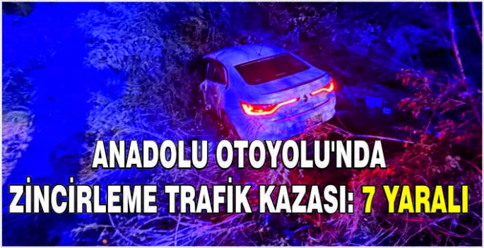 Anadolu Otoyolu'nda zincirleme trafik kazası: 7 yaralı