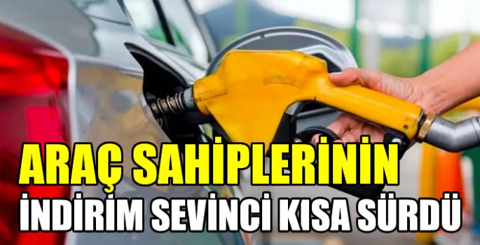 Araç sahiplerinin indirim sevinci kısa sürdü...Mazotta önce indirim geldi daha sora... 