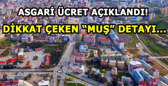 Asgari ücrete zam! Dikkat çeken Muş detayı...