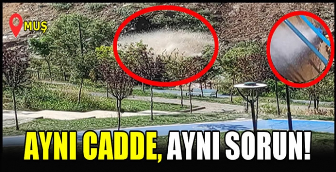 Aynı cadde, aynı sorun.. Muş’ta şebeke suyu boruları neden sürekli patlıyor?