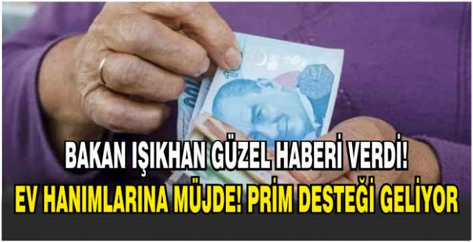 Bakan Işıkhan güzel haberi verdi! Ev hanımlarına müjde! Prim desteği geliyor