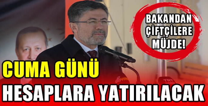 Bakandan çiftçilere müjde! Cuma günü hesaplara yatırılacak…