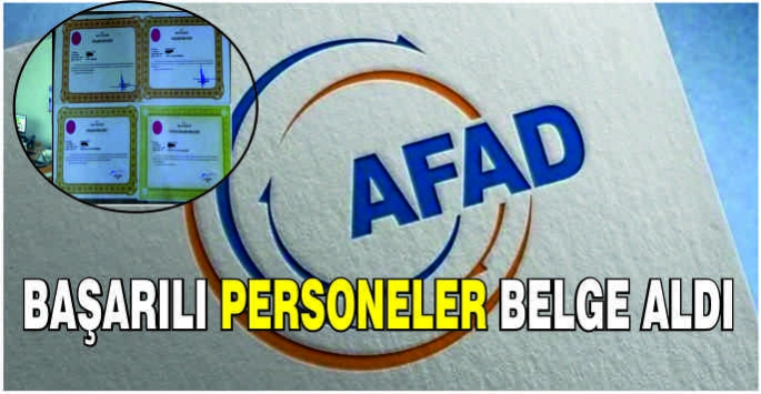 Başarılı personeler belge aldı