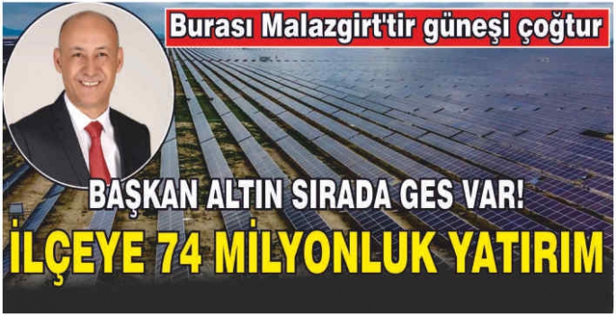 Başkan Altın sırada GES var! İlçeye 74 milyonluk yatırım