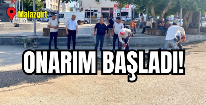 Başkan Altın yerinde inceledi! Malazgirt’te bozulan caddeler onarılıyor