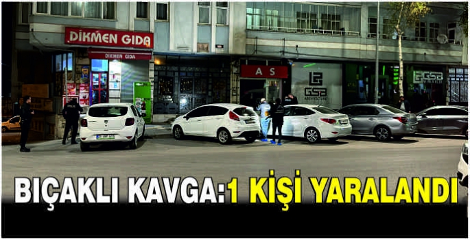 Bıçaklı kavga:1 kişi yaralandı