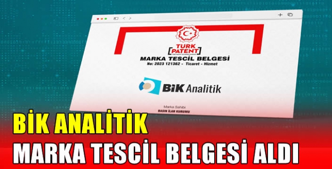 BİK Analitik marka tescil belgesi aldı