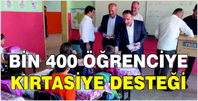 Bin 400 öğrenciye kırtasiye desteği