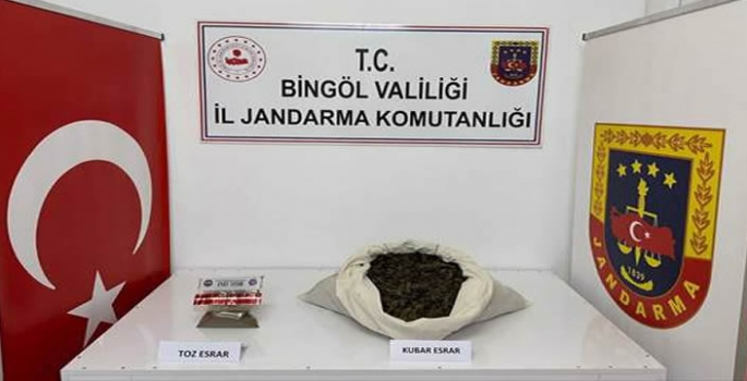 Bingöl'de 2 kilo 771 gram esrar ele geçirildi