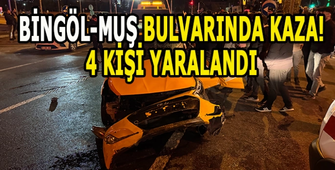 Bingöl-Muş bulvarında trafik kazası: 4 Kişi yaralandı!