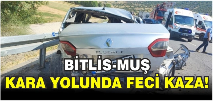 Bitlis-Muş kara yolunda feci kaza!