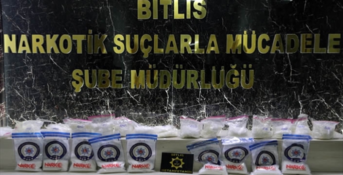 Bitlis'te 10 kilo 190 gram sentetik uyuşturucu ele geçirildi