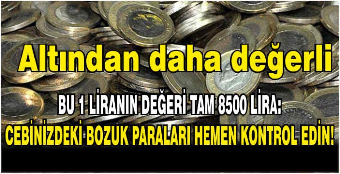 Bu 1 liranın değeri tam 8500 lira: Cebinizdeki bozuk paraları hemen kontrol edin