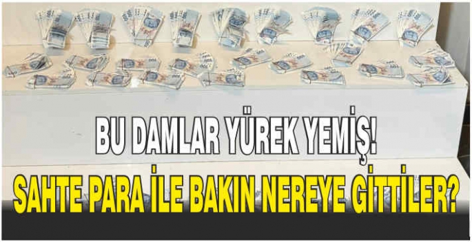 Bu damlar yürek yemiş! Sahte para ile bakın nereye gittiler?