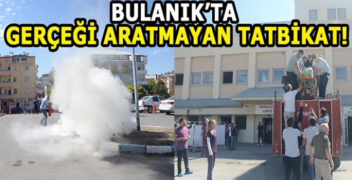 Bulanık Devlet Hastanesi’nde gerçeği aratmayan tatbikat: Olası bir yangına karşı hazırız!