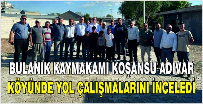 Bulanık Kaymakamı Koşansu Adıvar Köyünde yol çalışmalarını inceledi