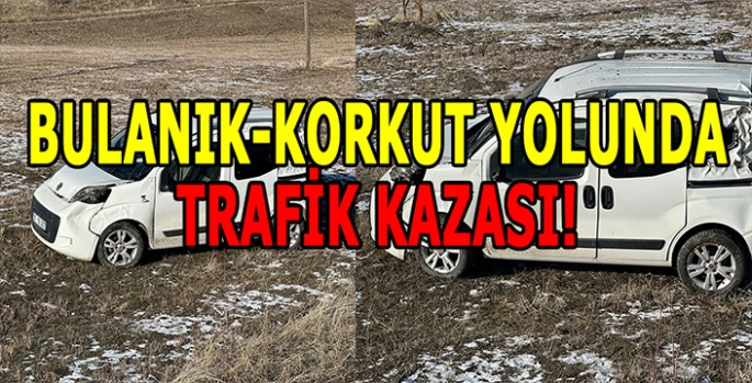 Bulanık-Korkut yolunda korkutan kaza!