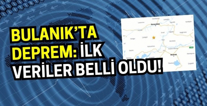 Bulanık'ta korkutan deprem! AFAD verileri açıkladı