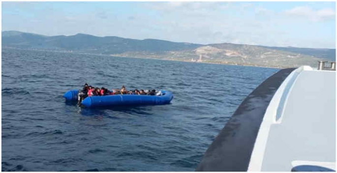 Çanakkale açıklarında 70 düzensiz göçmen yakalandı