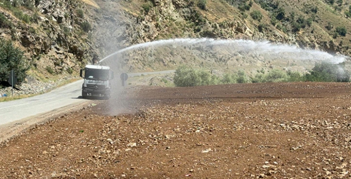 Çatak'ta çöp depolama alanı yeşillendiriliyor