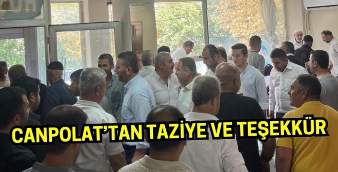 Çenberlitaş’tan taziye ve teşekkür