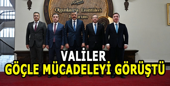 Çevre illerin valileri Erzurum'da düzensiz göçle mücadeleyi görüştü