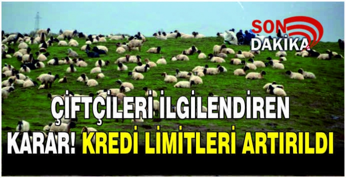 Çiftçileri ilgilendiren karar! Kredi limitleri artırıldı