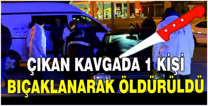 Çıkan kavgada 1 kişi bıçaklanarak öldürüldü