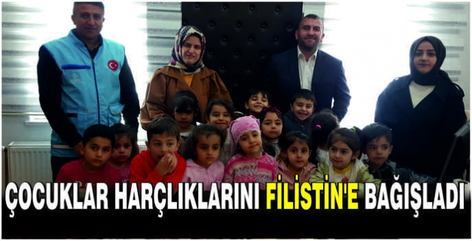 Çocuklar harçlıklarını Filistin'e bağışladı