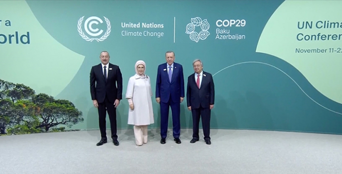 Cumhurbaşkanı Erdoğan'ın katıldığı COP29 Dünya Liderleri İklim Zirvesi başladı