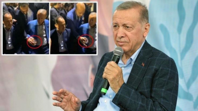 Cumhurbaşkanı Erdoğan'ın koruması tarafından getirilen açık bardaktan su içmemesi gündem olurken, görüntüler sosyal medyada çok konuşuldu