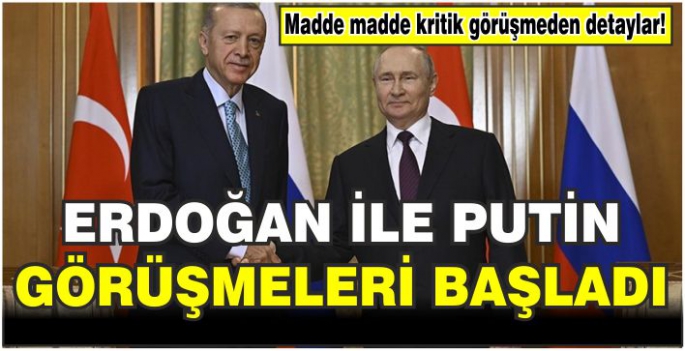 Cumhurbaşkanı Erdoğan'ın Rusya Devlet Başkanı Putin ile görüşmesi başladı