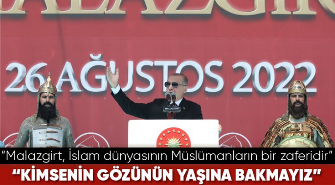 Cumhurbaşkanı Erdoğan: 'Malazgirt milletimizle birlikte, tüm İslam dünyasının bir zaferidir'