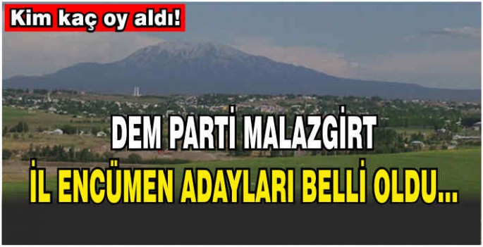 DEM Parti Malazgirt İl Encümen adayları belli oldu…