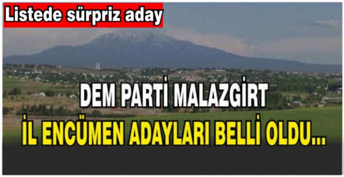 DEM Parti Malazgirt İl Encümen adayları belli oldu! Listede sürpriz aday